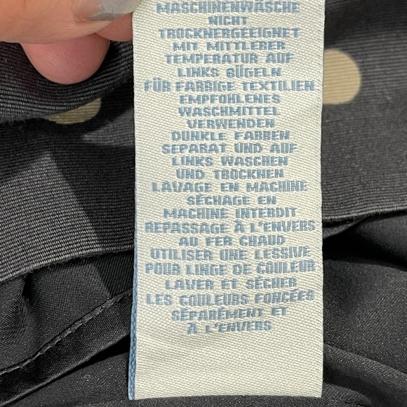 Boden Gray Tan Polka Dot Pencil A-Line Skirt 12R W6456 - Picture 7 of 7